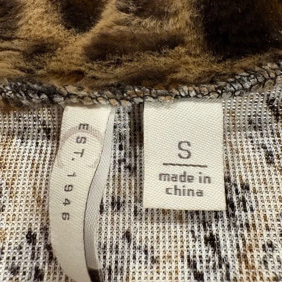 Cato Leopard Print Teddy Jacket in Brown and Black - Picture 3 of 5